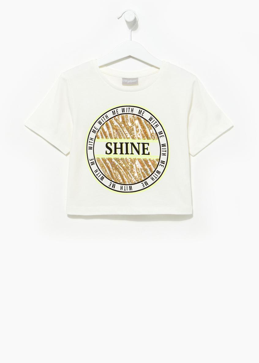 Girls Shine Sequin Cropped T-Shirt (4-13yrs)