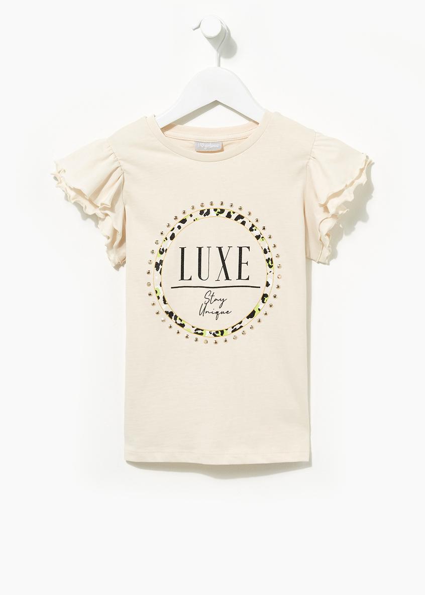 Girls Luxe Frill Sleeve T-Shirt (4-13yrs)